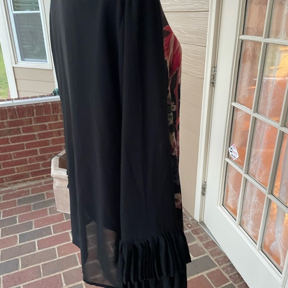 Pierre Cardin Black Floral Flamingo Blouse - Picture 7 of 9